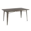 Lumisource Oregon 59"-Farmhouse Dining Table in Antique and Espresso DT-6036OR AN+E